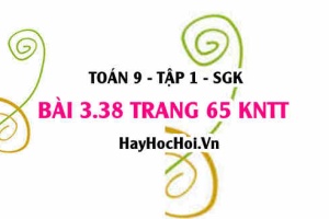 Bài 3.38 trang 65 Toán 9 tập 1 Kết nối tri thức